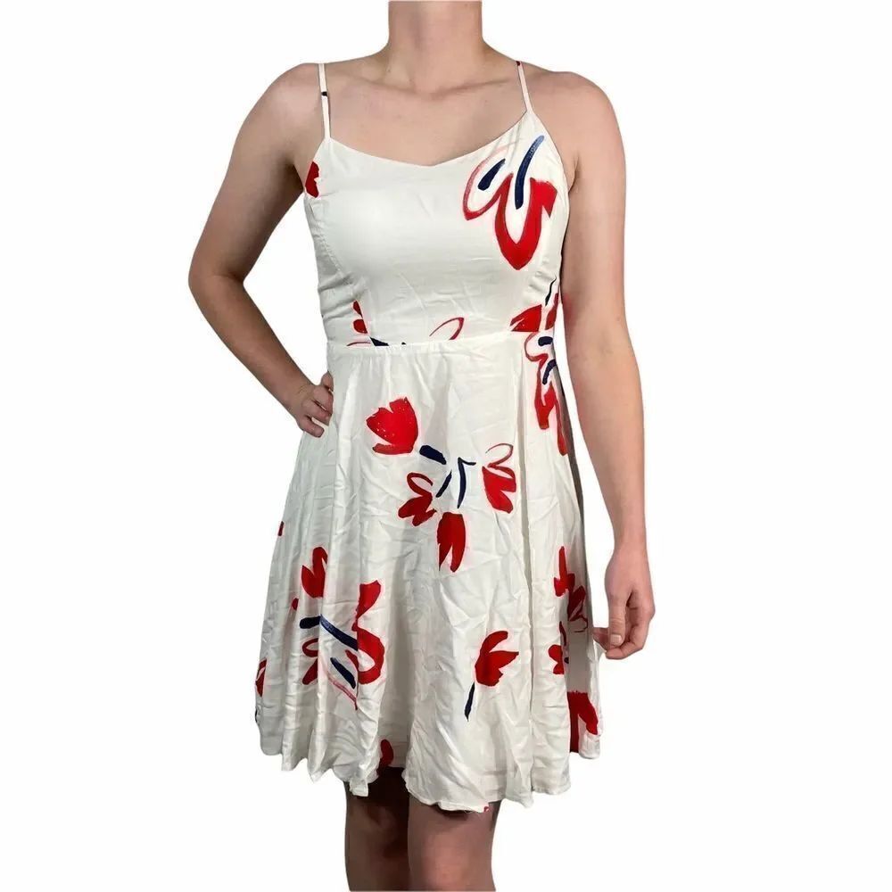 Old Navy White, Red, and Blue Sleeveless Dress
